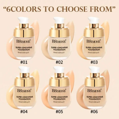 BSIMONE 30ml Liquid Foundation, Moisturizing And Long-Lasting, Natural Finish For Bright, Even Skin Tone