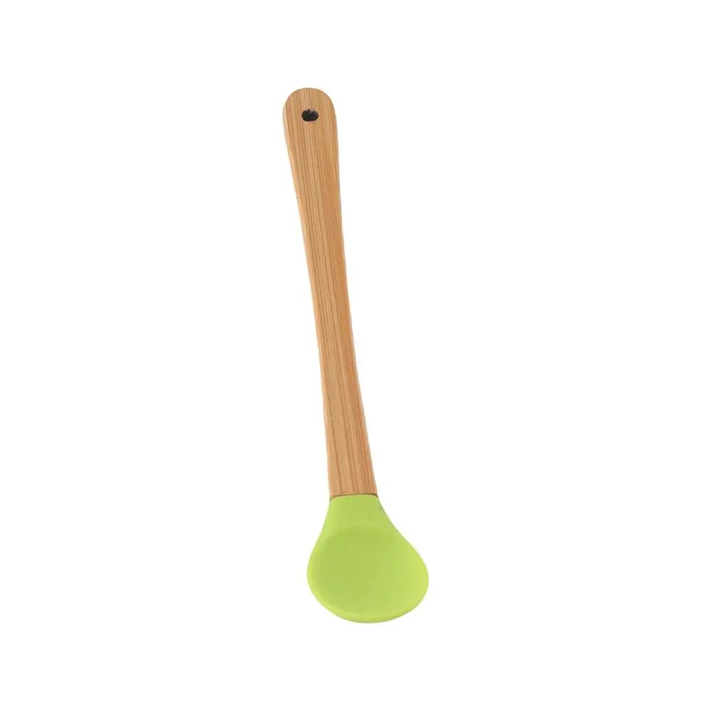 Pastry Heat Resistant Non-stick Silicone Kicthen Utensils Wooden Handle Brush Cake Scraper Baking Tools Spatula