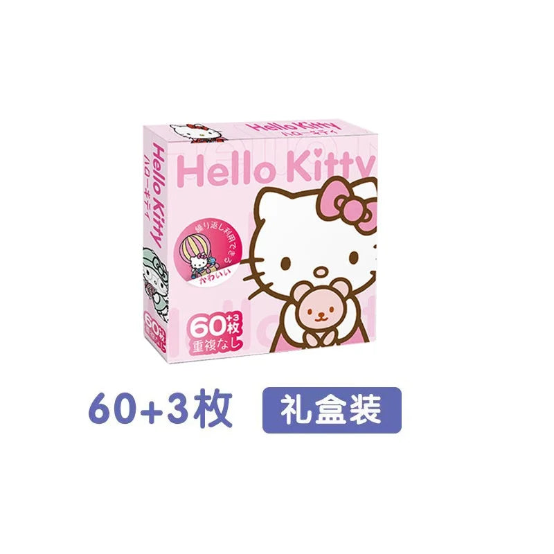 63pcs Kawaii Hello Kitty Sticker Gift Box Small Pattern Small Handbag Refrigerator Backpack Desktop Decoration Women Accessories