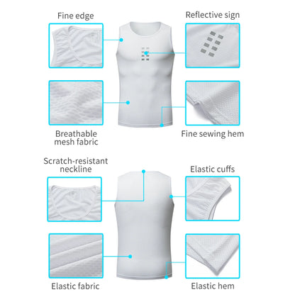 WOSAWE Cycling Jersey Sleeveless Cycling Base Layer MTB Bike Sports Shirt Underwear Racing Bicycle Jersey Shirt Undershirt