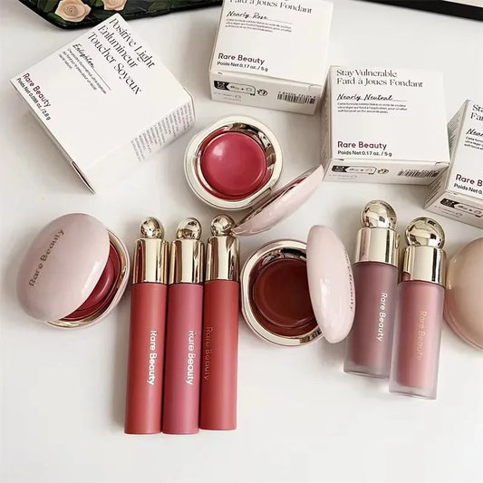 Rare Beauty Lipstick Blush Highlighter Cosmetics Moisturizing Long-Lasting Inspiring Hope Honesty Happiness Joy Makeup with Box