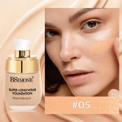 BSIMONE 30ml Liquid Foundation, Moisturizing And Long-Lasting, Natural Finish For Bright, Even Skin Tone