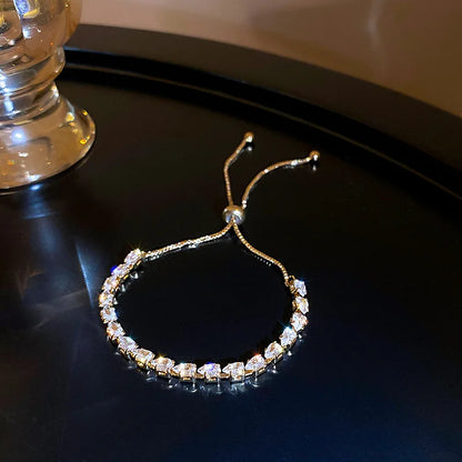 Rhinestone Round Clasp Bracelet for Women Personality Colorful Bracelets Temperament Light Luxury Posh Accessories Wholesale