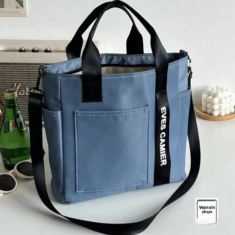 New Design Waterproof Canvas Tote Bag Stylish Shoulder Crossbody Handbag Lunch Box Bag Large Oxford Cloth Unisex Spring Fashion