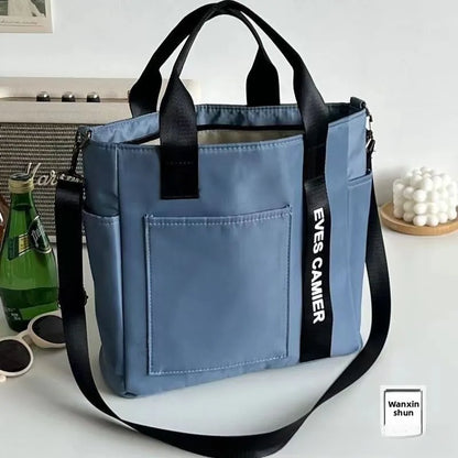 New Design Waterproof Canvas Tote Bag Stylish Shoulder Crossbody Handbag Lunch Box Bag Large Oxford Cloth Unisex Spring Fashion