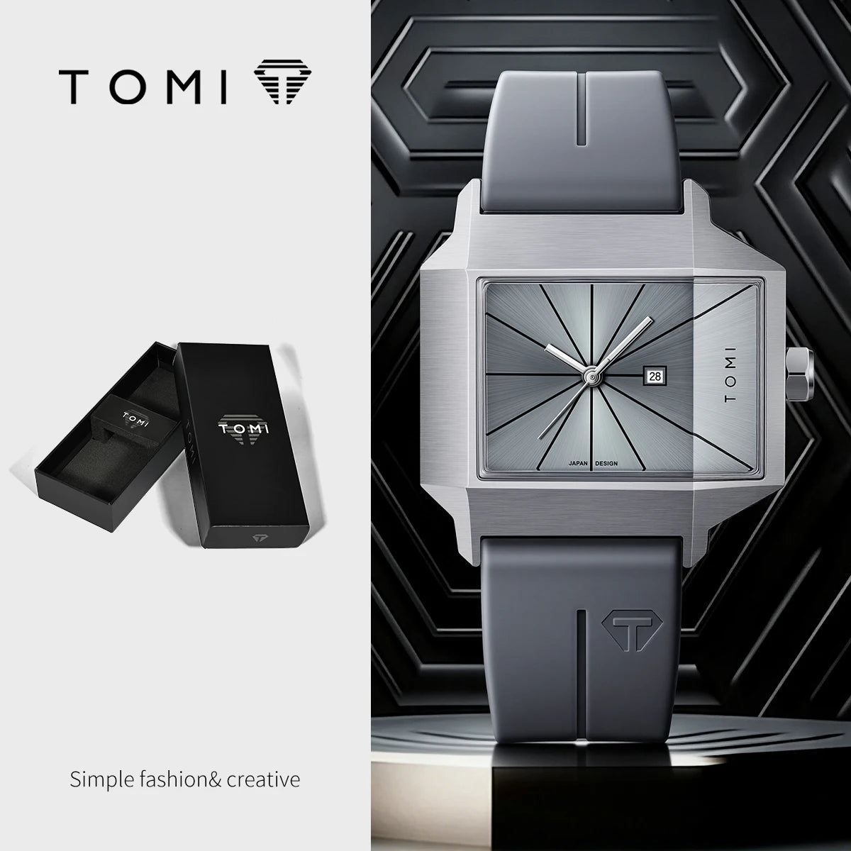 Simple men's watch new calendar quartz business fashionable wristwatch men's gift