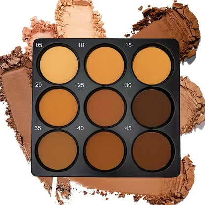 Matte Contour Palette 9-color Dark Bronze Foundation Palette Contouring Oil-control Foundation Nose Shadow Palette Face Makeup