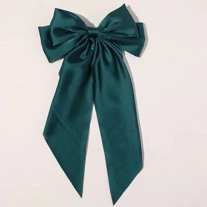 Retro Exaggerate Large Long Tassel Bow Headwear Hair Clip for Women Girl Cute Sweet Spring Clip Hair Accessories Gift Wholesale