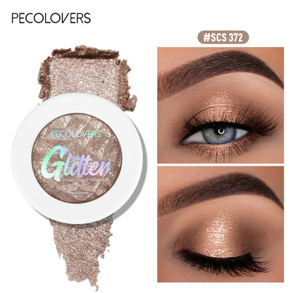 1PC Long-lasting, Mashed Potato Texture Eye Shadow, Glittery Finish, Fine Powder, Perfect for Creating Charming Eye Makeup