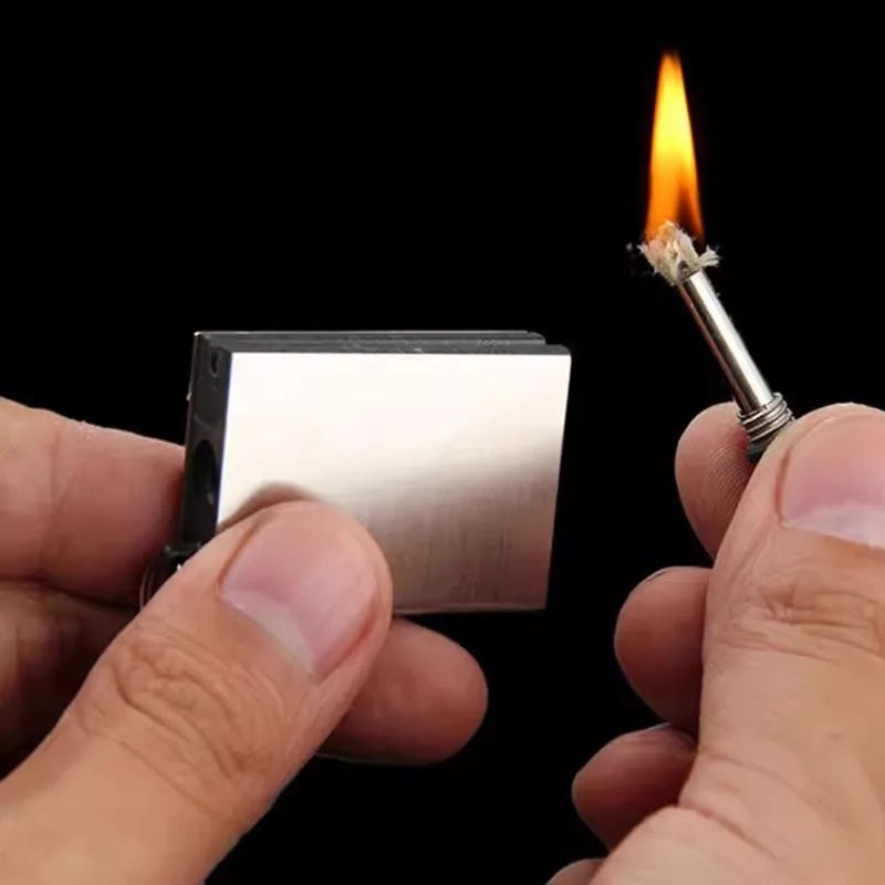 Wanci Match Keychain Waterproof Creative Ignition Safety Match Stick Stainless Steel Lighter Waterproof Cigarette Lighter