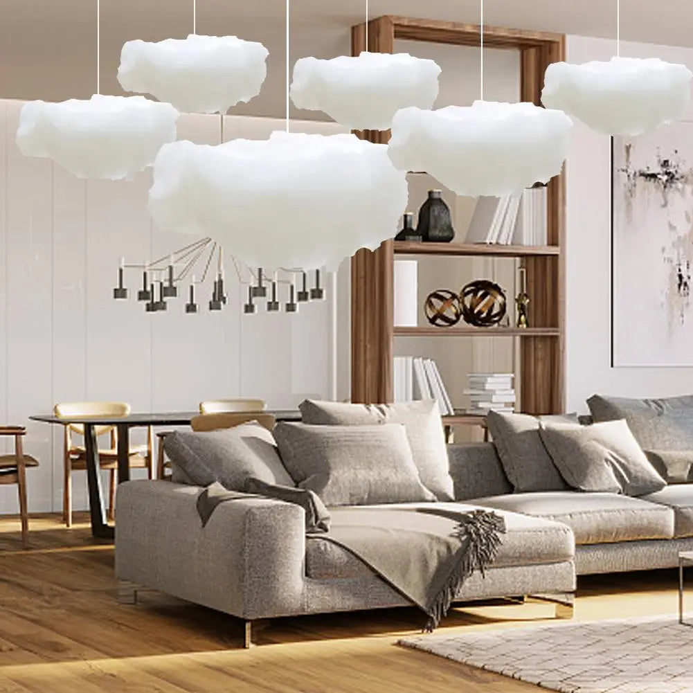 Artificial Cloud White Cotton Cloud Home Decoration Wedding Shop Birthday Party Photography Living Room DIY Hanging Props Decor