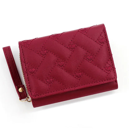 Women's Luxury Designer Pink Kawaii Coin Purse Small Leather Wallet for Ladies