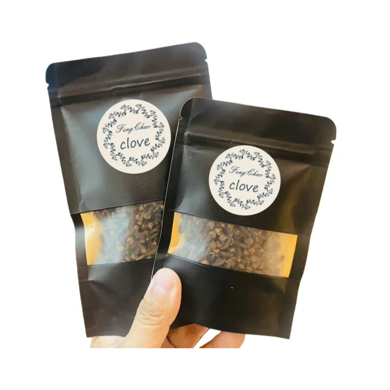 30G/50G/100G High-Quality Large Red Clove Buds, Packed in High-Sealing Black Kraft Bags, Natural Aromatherapy Ingredients, Long-Lasting Fragrance, Deodorizes and Freshens the Air | Purifies the Air in the Bedroom | Improves C