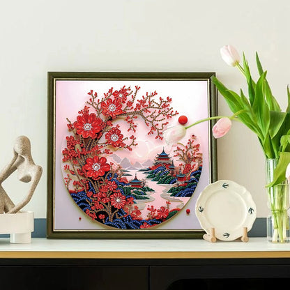 Special Shape Diamond Art Painting Kits for Adult and Beginners,DIY landscape Diamond Art Painting for Home Wall Decoration Gift