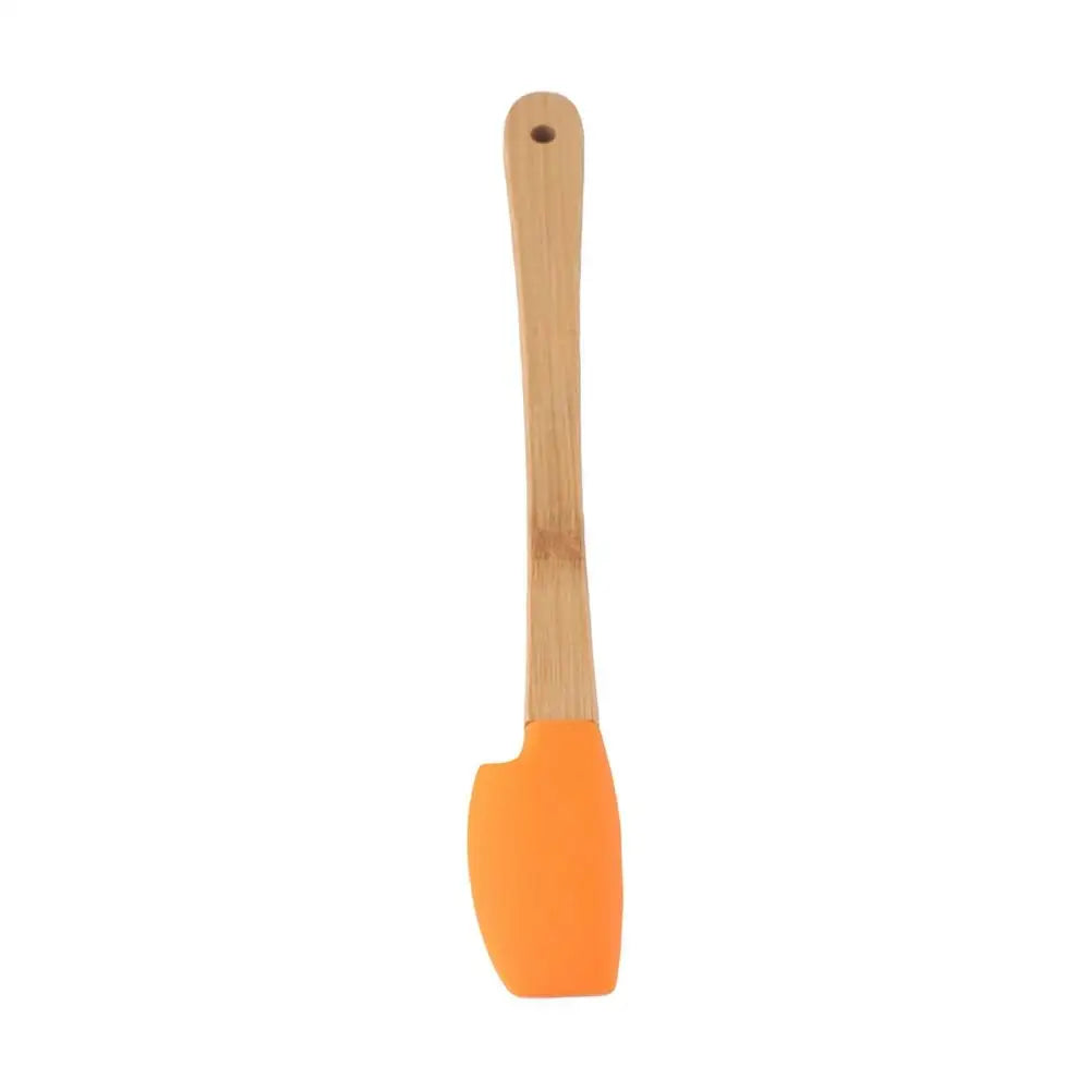 Pastry Heat Resistant Non-stick Silicone Kicthen Utensils Wooden Handle Brush Cake Scraper Baking Tools Spatula
