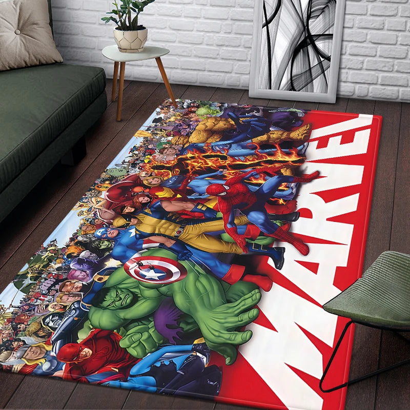 Marvel Series Customizable Carpets for Home Decor - Ideal for Bedrooms Living Rooms Sofas Camping Picnics Children's Rooms