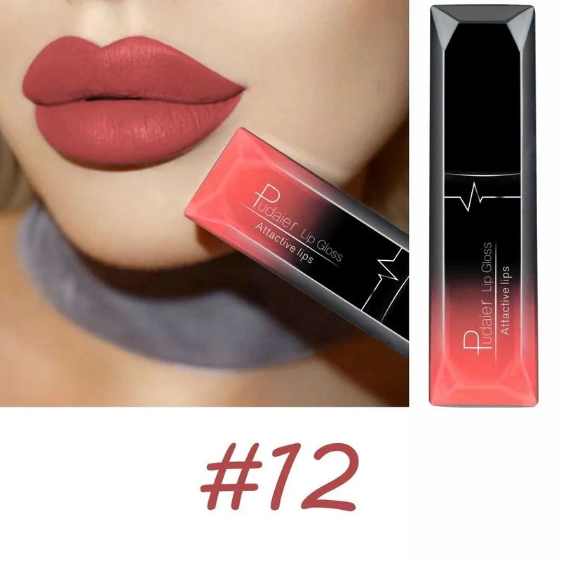 Matte Liquid Lipstick 17 Colors, Long Lasting Lip Gloss, Velvet Lip Cream, High Pigment, Non-Stick Cup, Sexy Finish