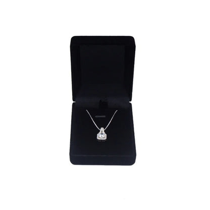 Square Velvet Necklace Box Pendant Display Gift Boxes Jewellery Packaging Storage Case Necklace Holder for Women Valentine's Day