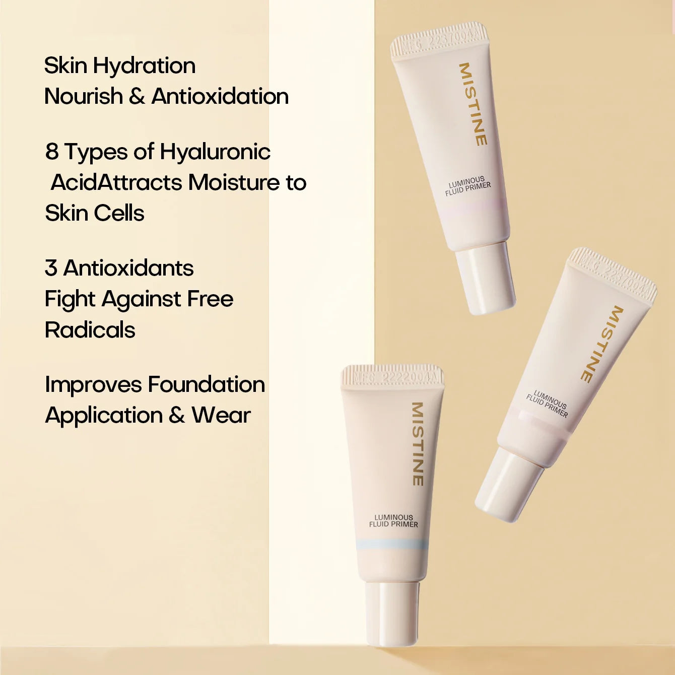 Mistine Mini Hydrating Foundation Primer Face Makeup Primer for All Skin Types Skin Perfecting & Smoothing Makeup Base 5g 1pc