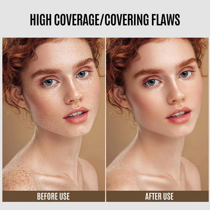 1Pcs Liquid Foundation Long Lasting Full Coverage Matte Cream CC Foundation Makeup Concealer Natural Liquid Base Moisturizing