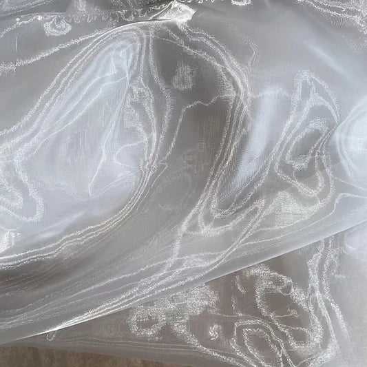 Multi colored water light flowing transparent yarn DIY wedding decoration scene sewing wedding dress evening gown fabric