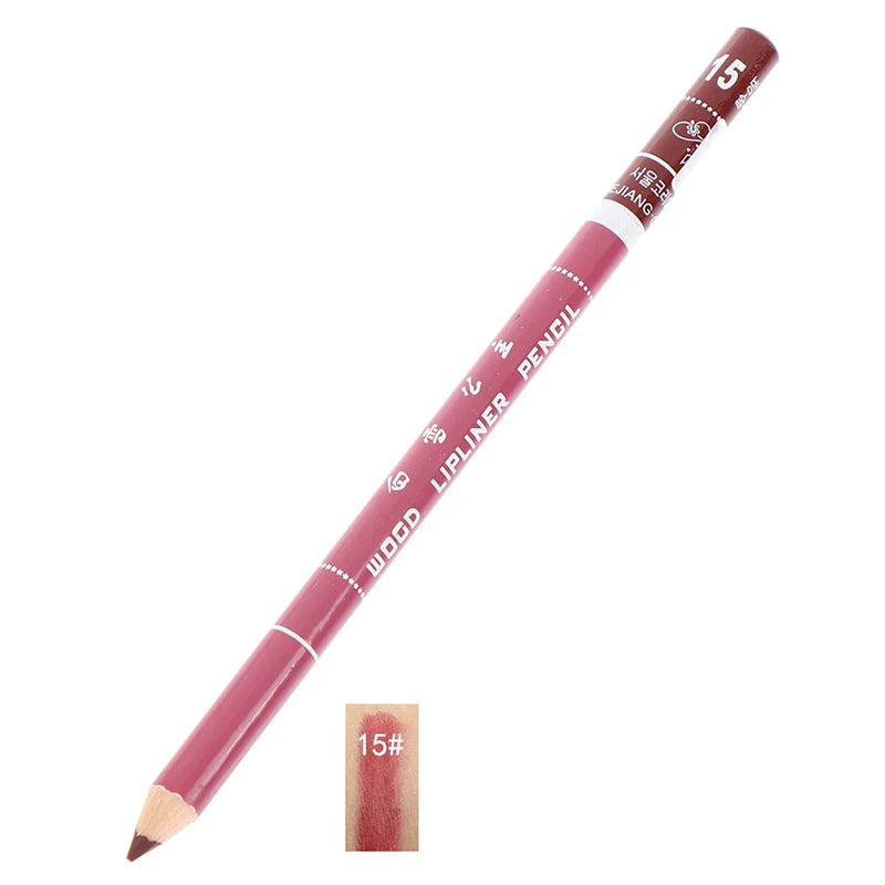 Professional Wood Lip liner Waterproof Lady Charming Lip Liner Soft Pencil Makeup Women's Long Lasting Cosmetic Tool 28Color