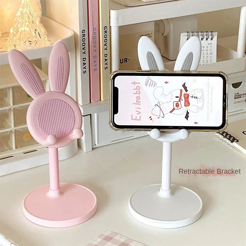Cute Cartoon Bunny Phone Stand Desktop Cell Phone Stand For iPhone IPad Samsung Smartphone Adjustable Phone Holder Table Support