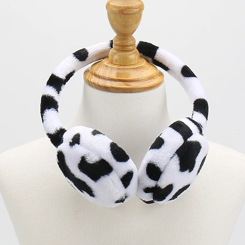 Cute Bear Ears Winter Warm Earmuffs for Women Girls Kids Plush Thick Soft Ear Muffs Protect Ears Foldable Warmer Cover Earflaps
