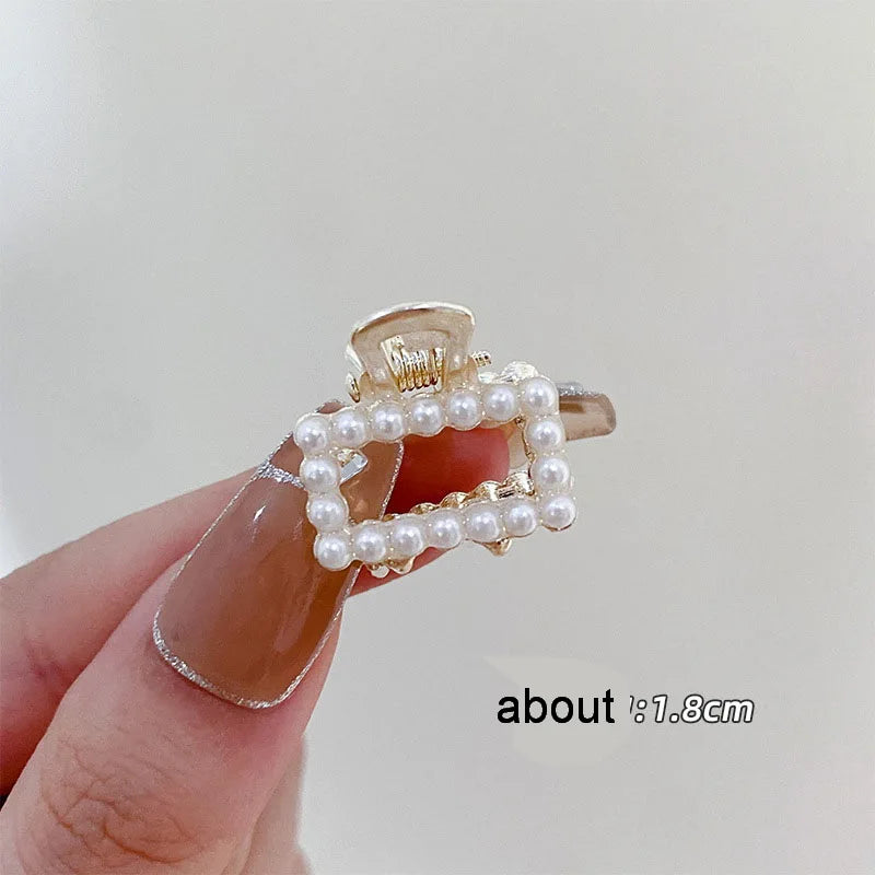 20 Styles Small Pearl Hair Claw Clip For Girls Bow Hairpin Flower Mickey Hairclip Women Mini Bangs Crab Clip barette Accessories