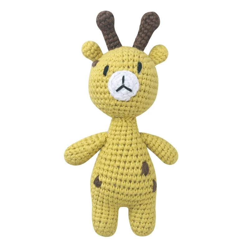 Cotton Crochet Baby Stuffed Rabbit Toy kawaii Handmade Bunny Plush Toys Newborn Handhold Sleeping Doll Kid Early Educational Toy