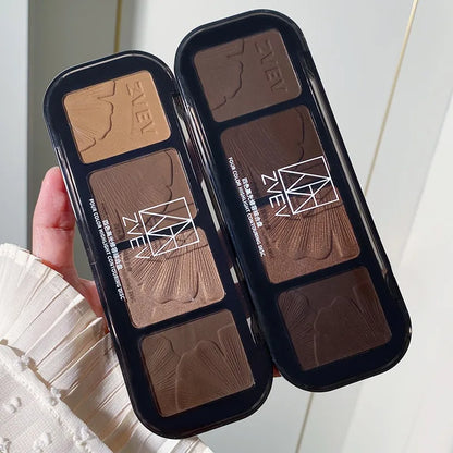 4-in-1 Contour Highlighter Palette Matte Bronzer & Shimmer Highlighter Compact Nose Contour Powder Face Sculpting Makeup Palette