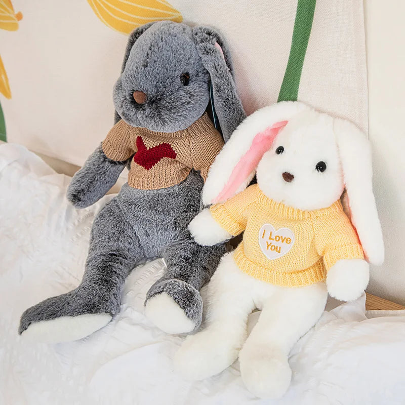 15 Styles Kawaii Soft Rabbit Cute Dolls Plush Toys Kids Stuffed Animals Baby Long Ear Bunny Sleeping Plushie Toy Birthday Gift