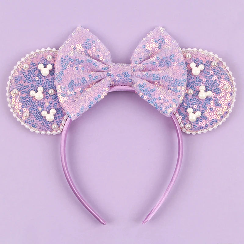 New Trendy Mouse Ears Headband Mickey 3.3"Velvet For Girls Soft Bow Hairband Halloween Festival Party Trip DIY Hair Accessories