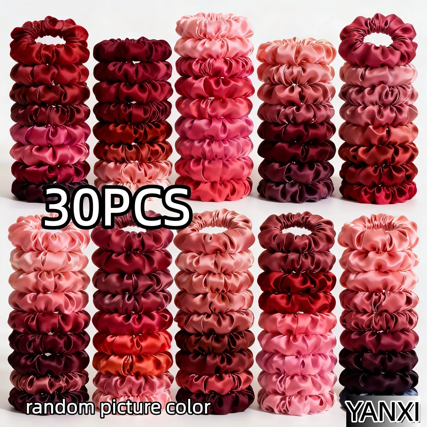 100/60/30/3/6pcs Multi Color Set Fashion Women's Small Intestine Hair ties Release scrunchies headwear scrunchy Accessories