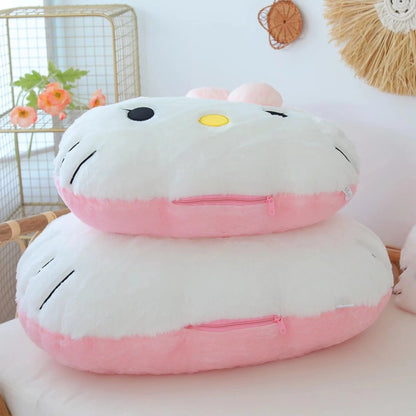 Sanrio Comfortable Hello Kitty Plushies Soft Hug Pillow Stuffed Anime Back Cushion Sofa Bed Big Size Plushies Xmas Gift For Girl