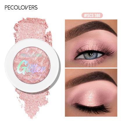 1PC Long-lasting, Mashed Potato Texture Eye Shadow, Glittery Finish, Fine Powder, Perfect for Creating Charming Eye Makeup