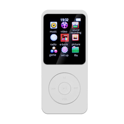 MP3 Player Bluetooth 5.0 Portable Music Player 1.8 inch Built-in Speaker Stereo Music Player Support FM Radio E-Book Recording