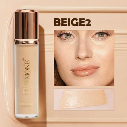 BSIMONE Face Liquid Foundation Base Full Coverage Oil-Control Long Wear Smooth Lightweight Natural Cover Waterproof Matte