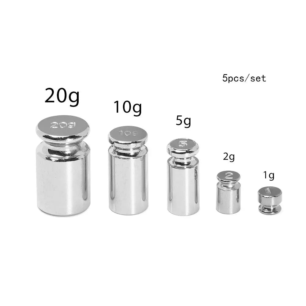 1/5pcs Accurate Calibration Chrome Plating Scale Weights 1g 2g 5g 10g 20g 50g 100g Grams Weighing Scales For Home Tool