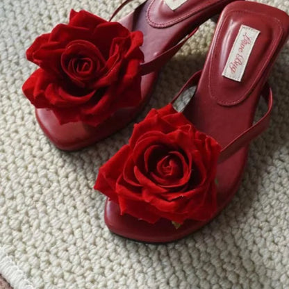 1 Pair Simulation Coloful Thai Fairy  Flower Shoe Buckles Personalized Design  Orchid Simulation Buckles Decor