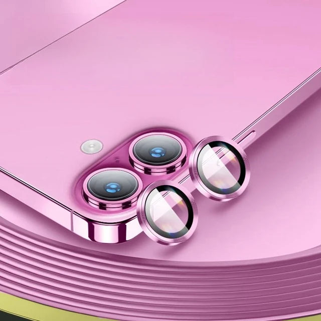 Aluminum Metal Ring Camera Protector For iPhone 17 17Air Rear Lens Tempered Glass Cover For iPhone 16 16Plus Lens Protective Cap