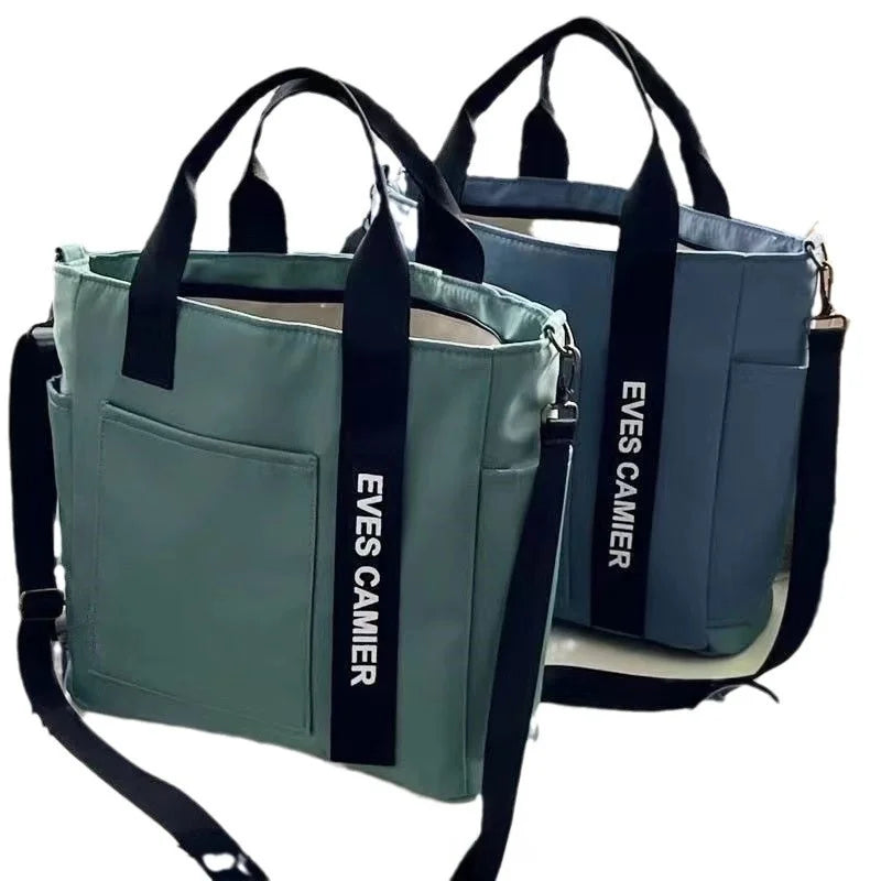 New Design Waterproof Canvas Tote Bag Stylish Shoulder Crossbody Handbag Lunch Box Bag Large Oxford Cloth Unisex Spring Fashion