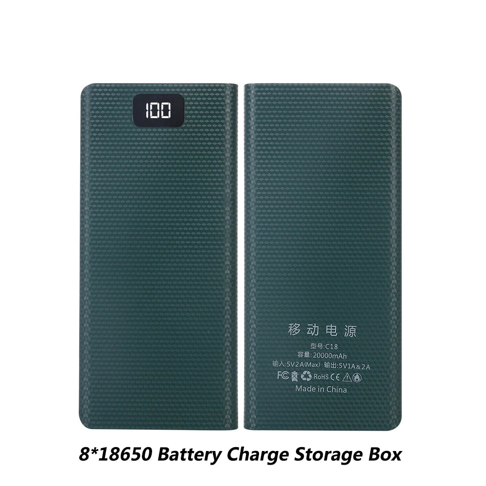 DIY 18650 Power Bank Case External 5V USB Type C Battery Charge Storage Box Shell Without Battery For iPhone Xiaomi Huawei