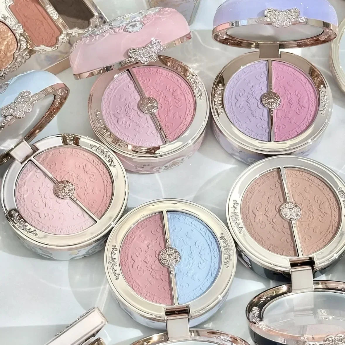 Flower Knows Butterfly Cloud Collar Collection 2Color Blush Brighten Expand Color Matte Cheek Rouge Box Makeup