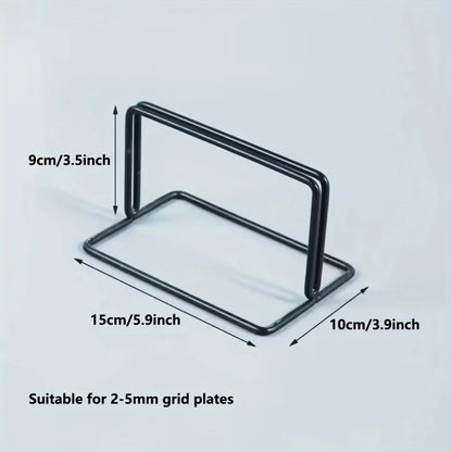 Creative Grid Display Rack with Base Metal Desktop Stand Grid Frame Jewelry Booth Rack For Grid Panel