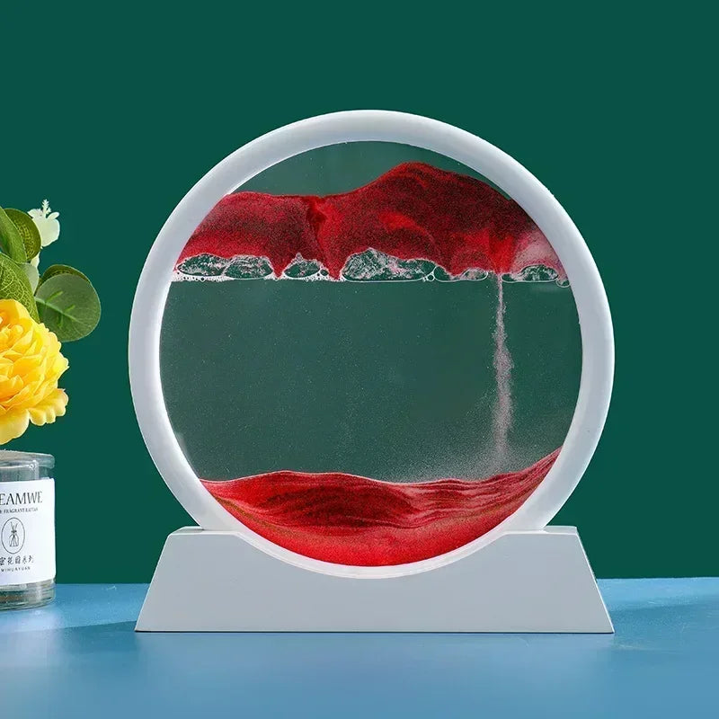 3D Quicksand Painter Living Room Decoration Decorative Painting Creative Decompression Desktop Light Luxury Hourglass