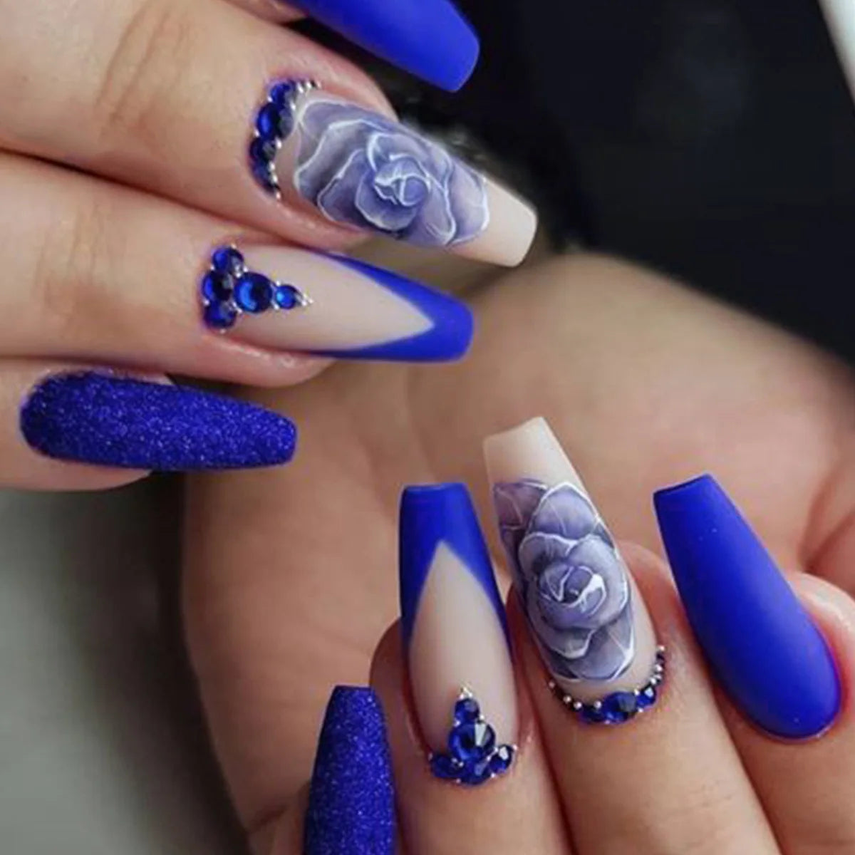 Wholesale Price Press On Nails Ballerina Medium Coffin False Nails French Tip Nails Manicure Stick On Nails Acrylic Fake Nails