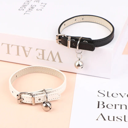 1Pcs Black/White 20cm Cotton Doll Leather Collar Bell Star Idol Doll Accessories Photo Props