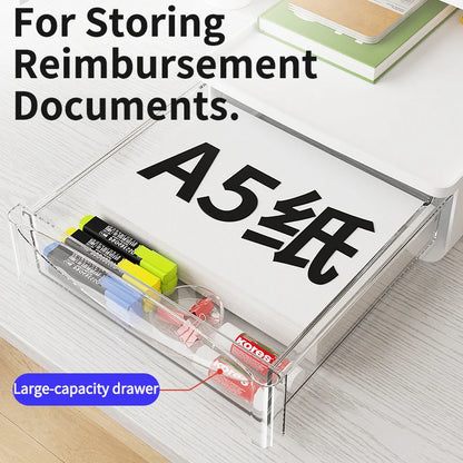Office Desktop Pegboard With Storage Boxes, Large - Capacity Drawers, And Free - Combination Design.