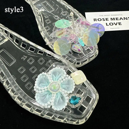 Crystal Flower Shoe Clips Shoes Accessories Tassel Pendant Flower Shoe Buckles Cool Show Sweet Fashion Shiny Shoe Ornaments